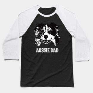 Australian Shepherd Dog Dad Baseball T-Shirt